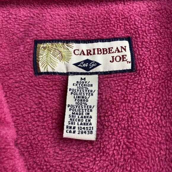 Caribbean Joe Vest Womens M Jacket Purple Fleece Lined Zip Up Activewear CJ - Picture 3 of 7